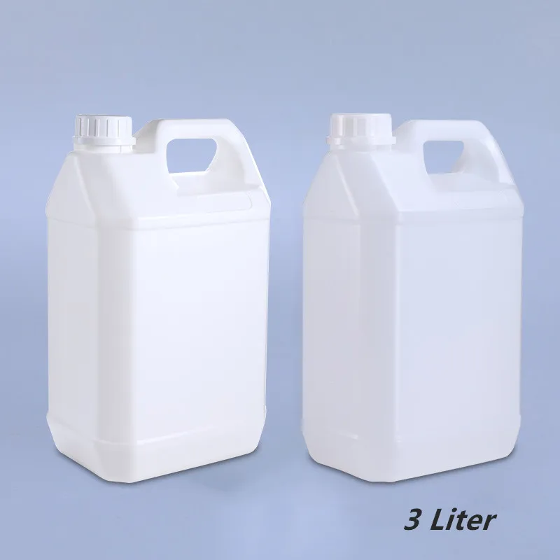 3 liter square HDPE container portable plastic jerry can Leakproof Empty Chemical bucket laundry detergent bottle 1PCS