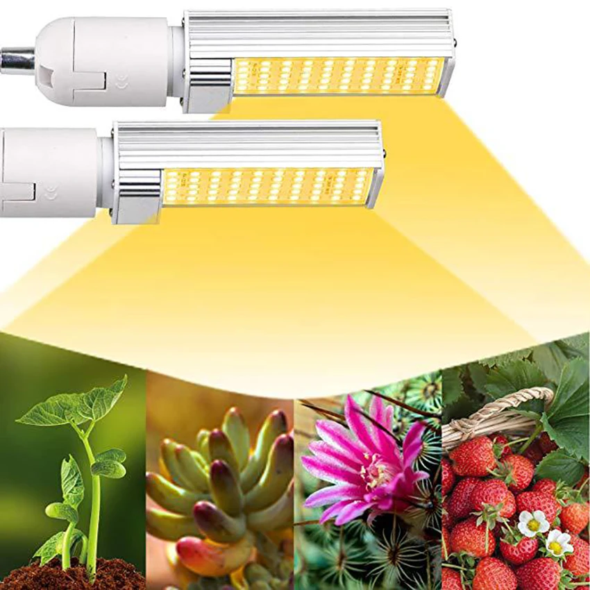 หลอดไฟ Grow LED 44 /50/ 60LED E27หลอดไฟ Grow สเปกตรัมเต็มรูปแบบสำหรับพืชในร่มดอกไม้ผักสวนไฮโดรโปนิกส์