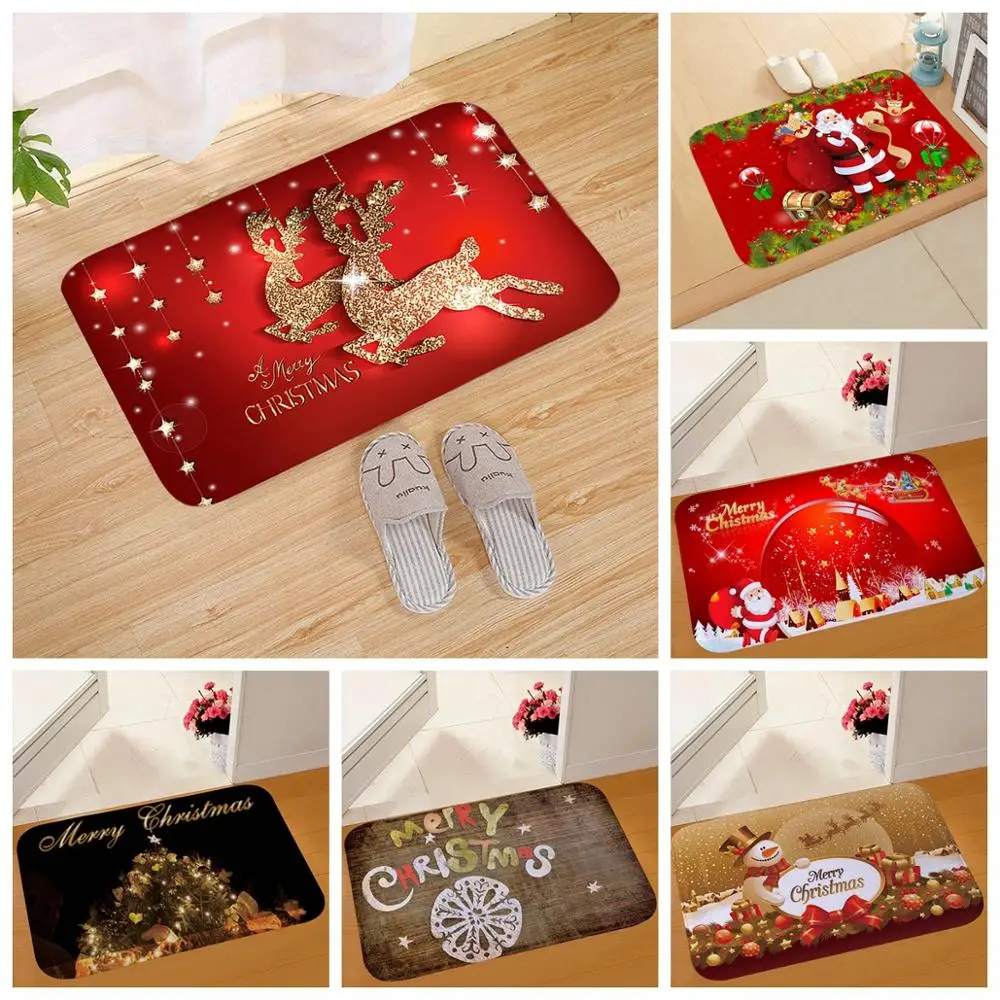 QIFU Christmas Carpet Mat Merry Christmas Decor for Home Outdoor 2024 Navidad Christmas Ornaments Xmas Gifts Happy New Year 2025