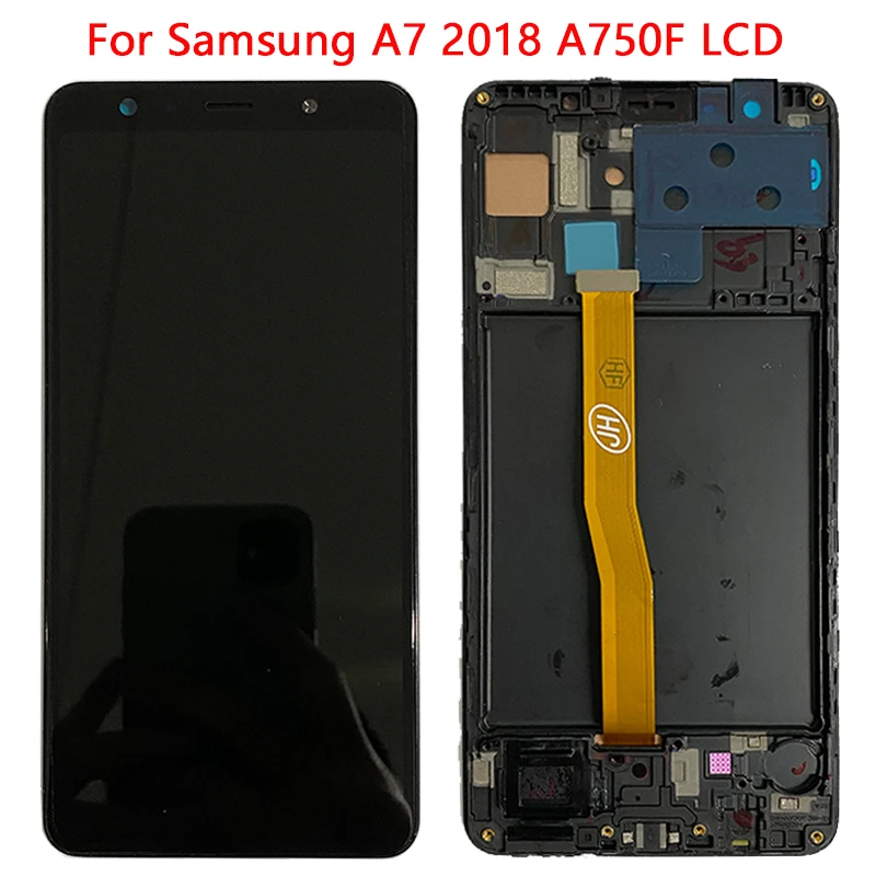 

6.0 '' TFT A750 LCD For Samsung A7 2018 A750 LCD Display Touch Screen Frame Digitizer Assembly For Samsung A7 A750F A750FN A750G