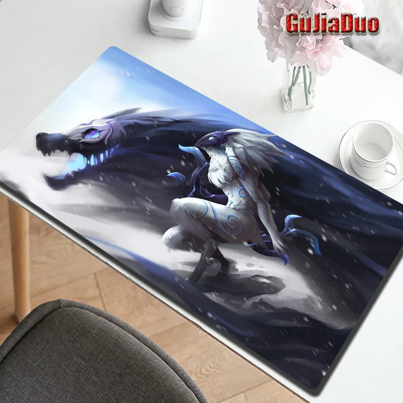 League Of Legends Kindred Alas Mouse Besar Gamer Laptop Keyboard Meja Tikar Gaming Aksesori Anime Mousepad untuk LOL/Dota2