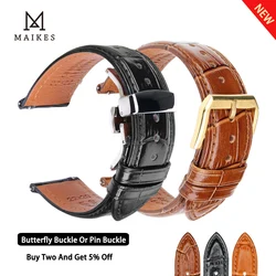 MAIKES Soft Calfskin Watch Band 22mm 20mm Quick Release Smartwatch Strap For Huawei GT2 Pro Mens Women Leather watch Accessories