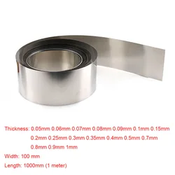 1pcs 100x1000mm 304 Stainless Steel Foil Strip Sheet Thin Plate Thickness 0.05/0.06/0.07/0.08/0.09/0.1/0.15/0.2/0.25/0.3 -1mm