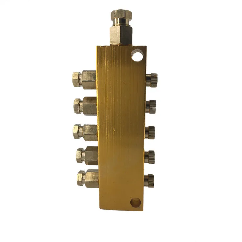Adjustable oil distributoroil valve lubrication oil distribution block
