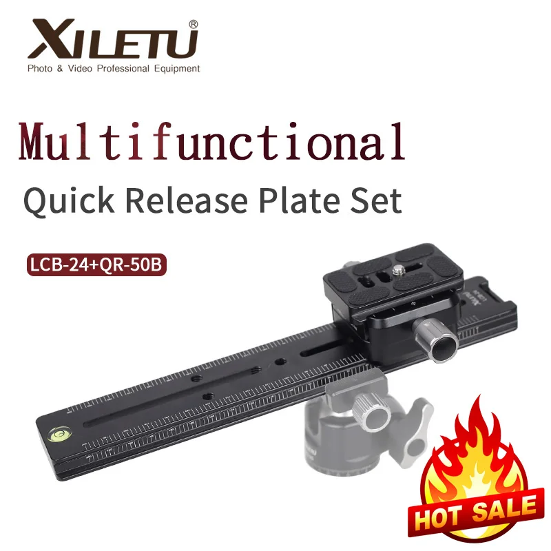 XILETU LCB-24B Track Dolly Slider Focusing Focus Rail Slider & Clamp with QR Plate Meet Arca Swiss For DSLR Camera Nikon Canon