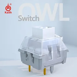 10PCS Kailh White Owl V2 Switch RGB SMD Clicky 70g Switches For Mechanical keyboard mx stem 5pin White Grey