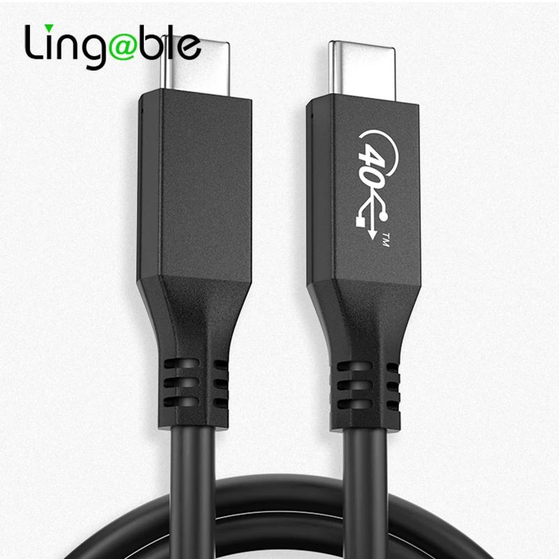 

Lingable USB4 Gen3x2 USB C Cable 40Gbps PD 100W 5K/60Hz Compatible Thunderbolt 3/4/DP/PCle USB-C to USB C USB4.0 Fast Cable