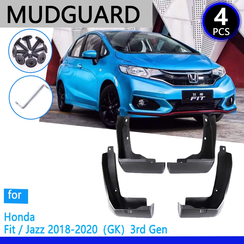 Mudguards fit for Honda Fit Jazz GK 2018 2019 2020 Car Accessories Mudflap Fender Auto Replacement Part