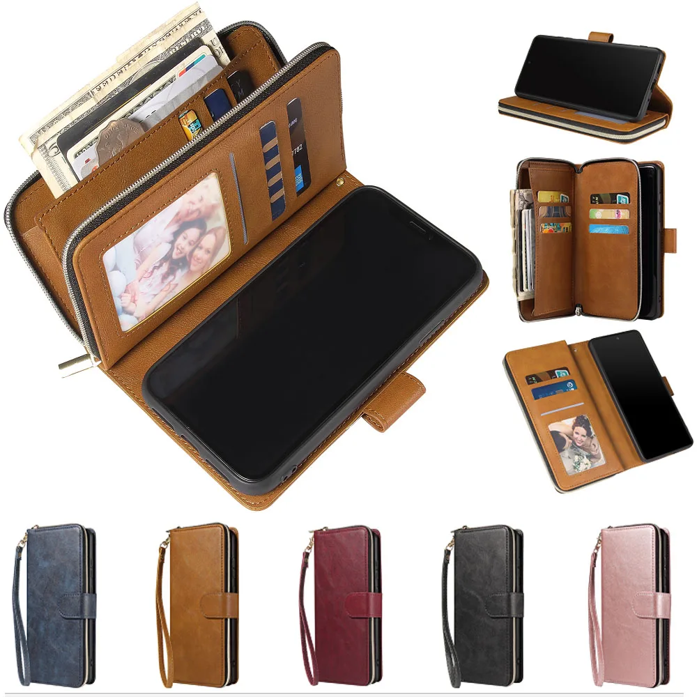 For Samsung Galaxy S8 SM-G950F Case Flip Leather Zipper Wallet Case For Samsung Galaxy S8 Plus SM-G955F Case Cover