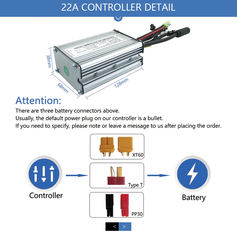 Electric bicycle Controller 36V48V 500W 9 Mosfets 22A KT Controller With Light Function For brushless Electric Bicycle Wheel Kit