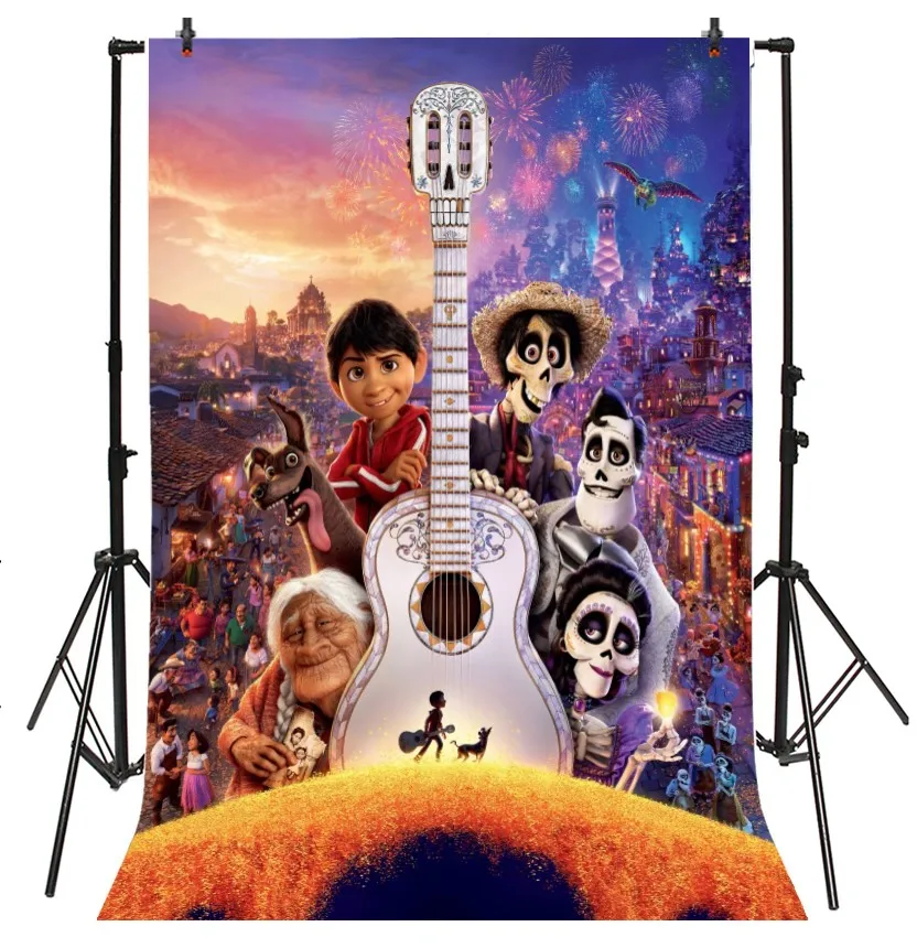 كوكو التصوير خلفية العيد يوم الميت حفلة عيد ميلاد سعيد صور خلفية أكشاك استوديو الدعائم الديكور راية