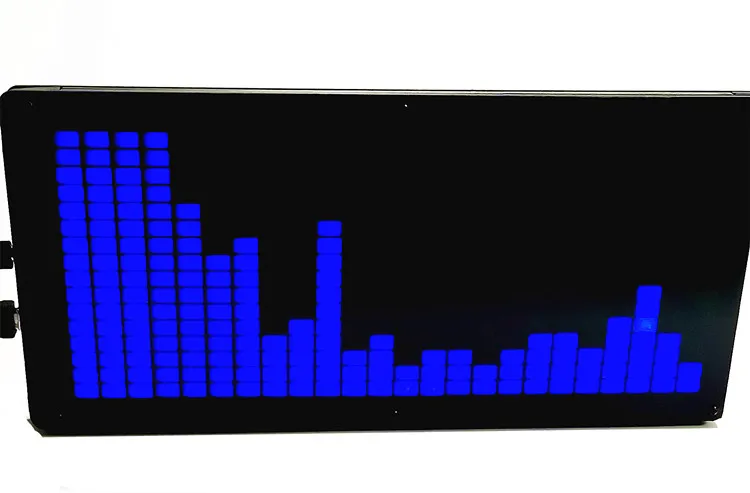 LED Music Spectrum Kit 24-segment Large Screen Blue LED Spectrum Kit Level Indicator Music Frequency Light