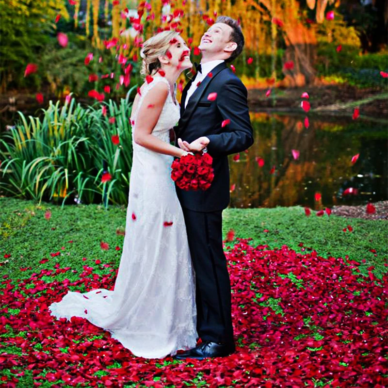 Meddel 100 stück von seide gold/silber rose blätter hochzeit zimmer layout simulation blätter hochzeit liefert hochzeit zubehör