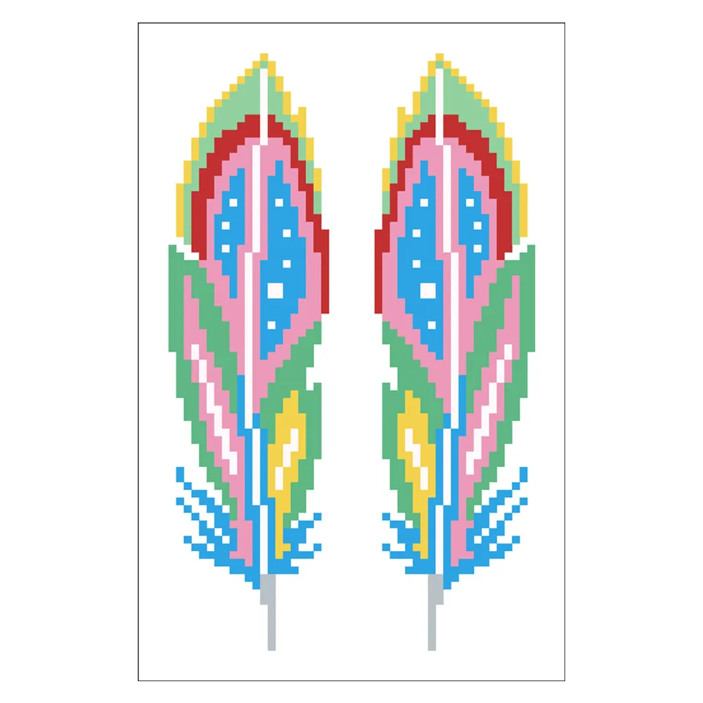 Feathers patterns on both sides  bookmarks cross stitch kit counted 18ct 14ct Plastic Fabric needlework embroidery Craft kit