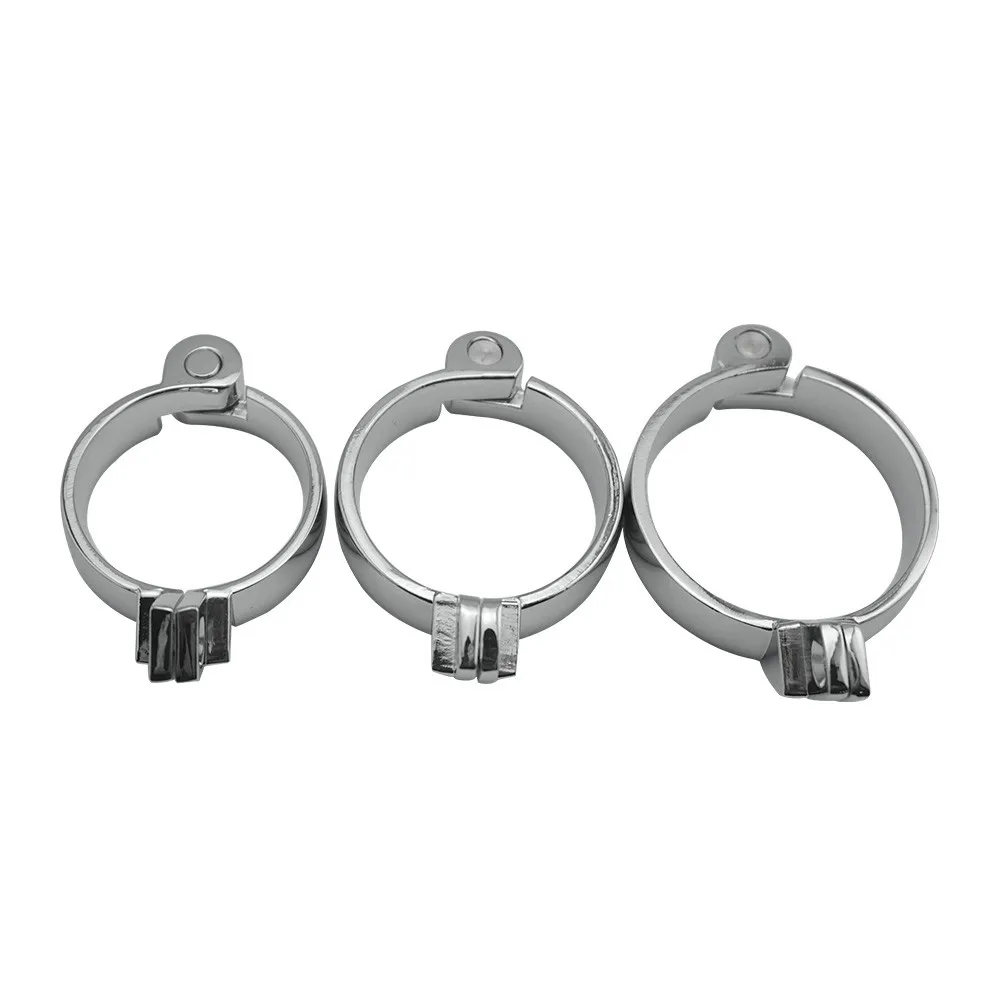 40mm 45mm 50mm for choose metal male chastity device parts cock ring penis lock for cage bondage for men