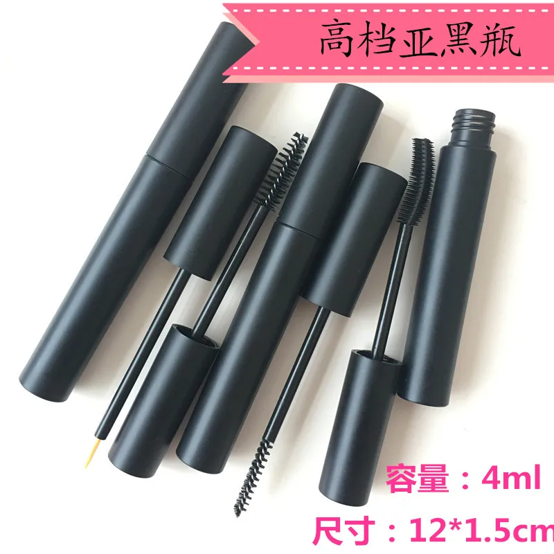 4ML Empty Black Mascara Tube DIY Eyelash Cream Vial Fashionable With Silver Black Lid Refillable container