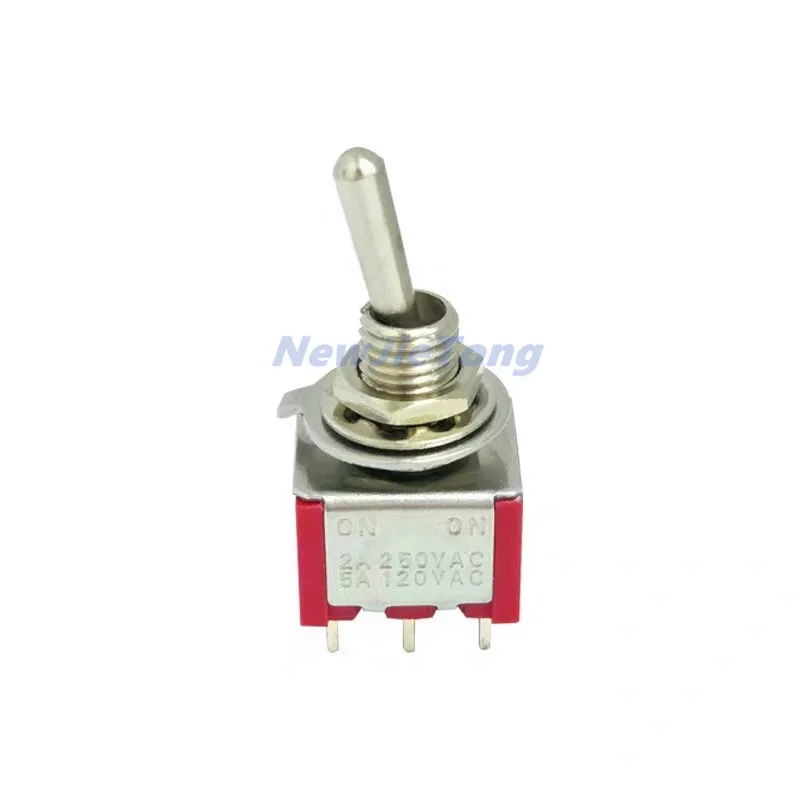 10Pcs Toggle Switch ON ON Latching DPDT Mini Rocker Switches MTS-202 6A 250VAC 6 Pin