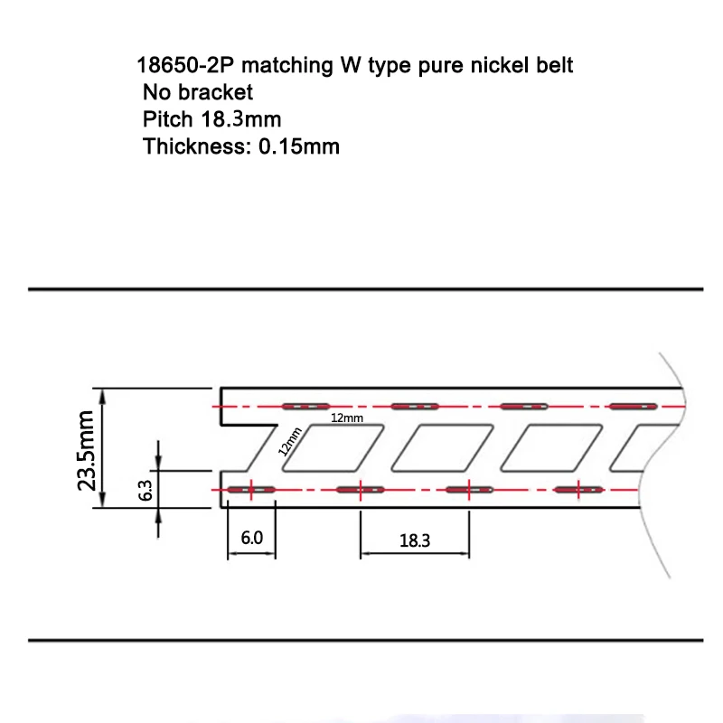 5 metri 18650 striscia di nichel 99.96% elevata purezza 2P obliqua striscia di nichel puro batteria al litio cintura di saldatura 0.15*23.5mm piastra di nichel