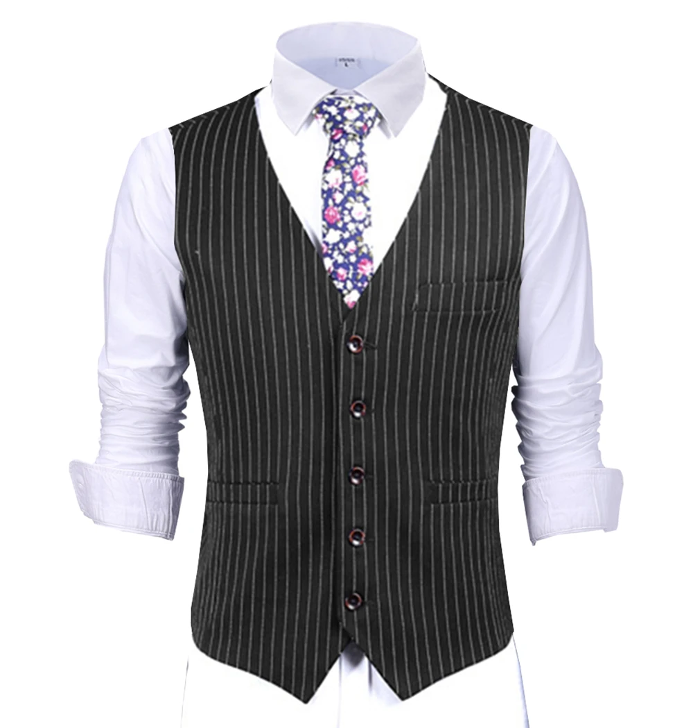 Terno masculino colete formal negócio listra colete verde limão melhor homem casaco para casamento, borgonha/preto/azul real/azul marinho