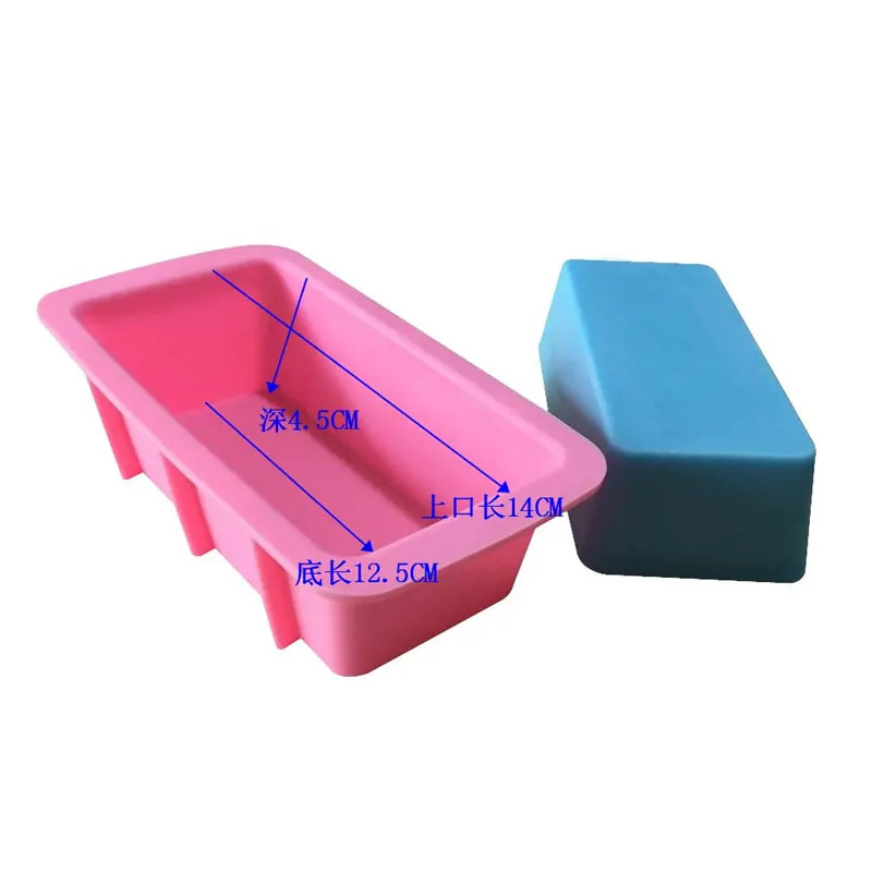 Rectangle Silicone Soap Mold DIY Bakeware Loaf Bread Baking Dish Toast Box Cheese Box Muffin Cupcake Chocolate Fondant Molds