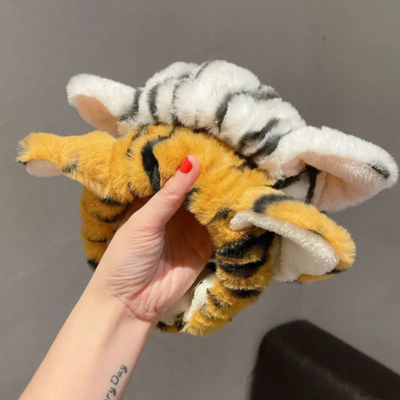 Japan And South Korea Cute Three-dimensional Cat Ears Headband Wash Face Headband Makeup Mask Tiger Cartoon Hair Accessories