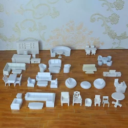 Layout architettonico design modello divano mobili modello set giocattolo scala 1/75 miniatura casa delle bambole accessori per la decorazione del paesaggio