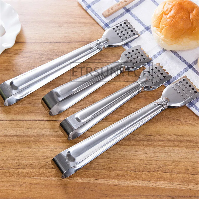 

100pcs Stainless Steel Food Clip BBQ Tongs Meat Barbecue Tools Bread Vegetable Clip Kitchen Accessories Cooking Tool