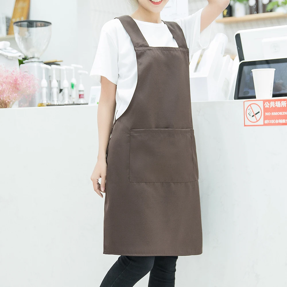 Hot Sale Cooking Kitchen Apron For Woman Men Chef Waiter Cafe Shop BBQ Hairdresser Aprons Bibs Kitchen Accessory