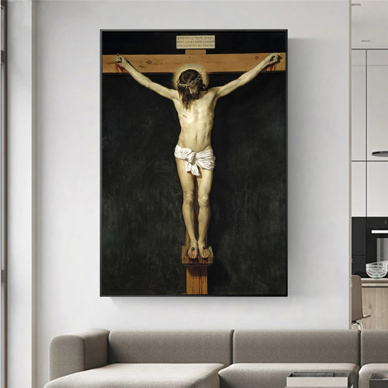 Christ Crucified Famous Canvas Paintings Reproductions On The Wall Christian Wall Art Canvas Prints Jesus Wall Pictures Cuadros