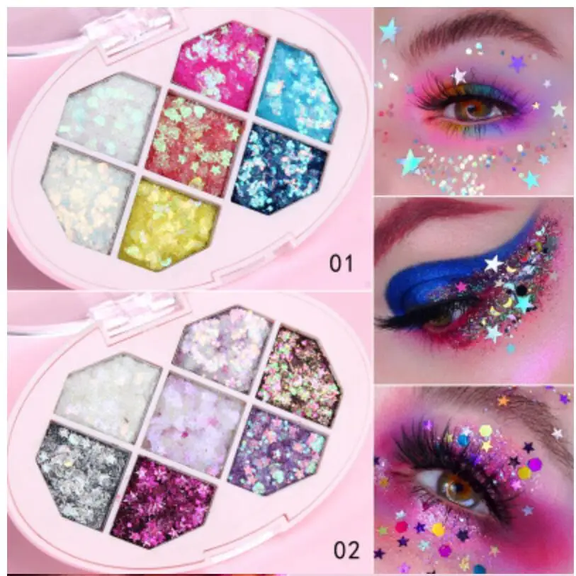Eyeshadow Shimmer Face Jewels Pigment Body Face Eye Glitter Sequin Gel Cream Eye Shiny Skin face Sequin Body Glitter T0619