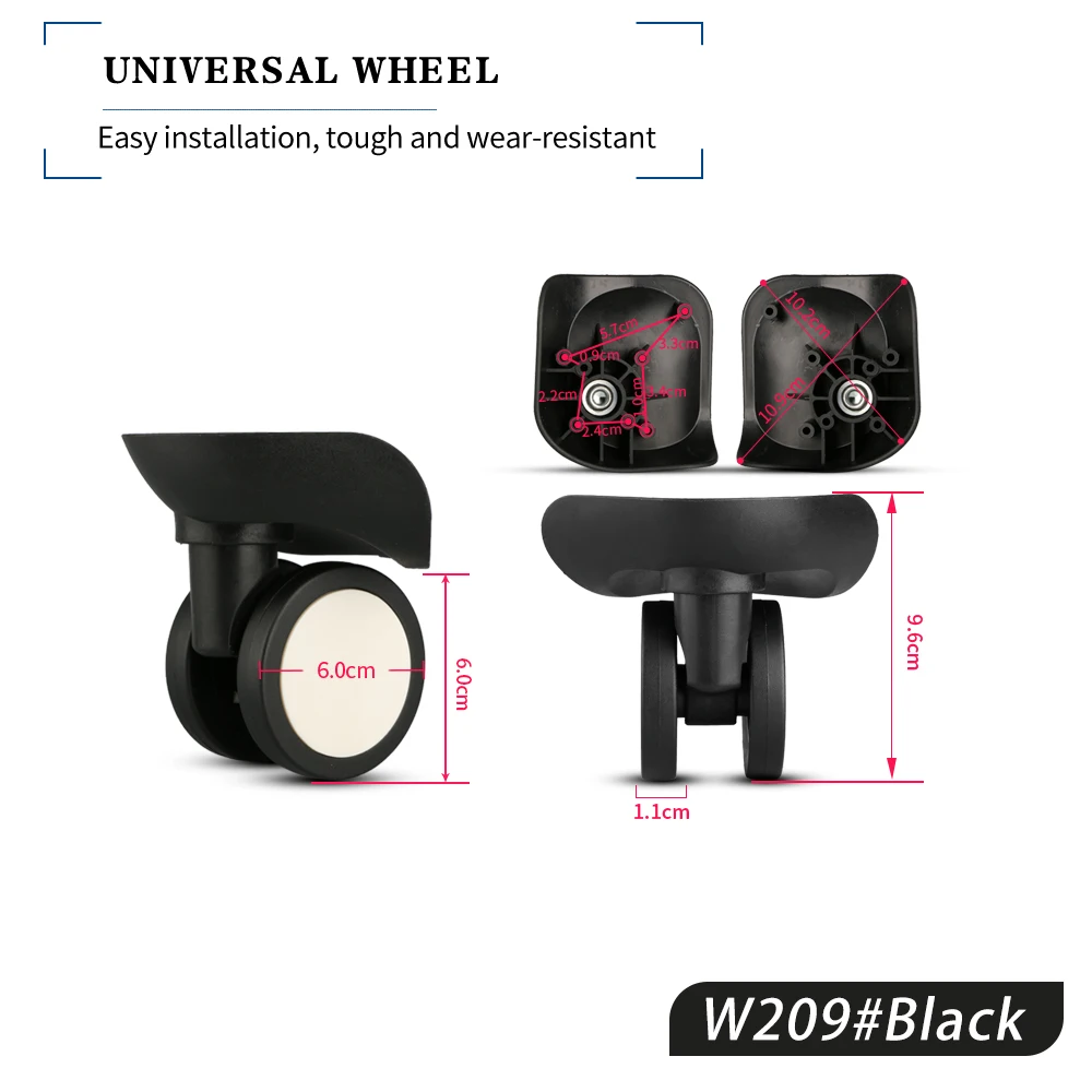 HANLUOKE ITA Luggage Universal Wheel Accessories Wheel Menatou Boarding Code Box Roller Wheel Caster Repair Shock Absorption