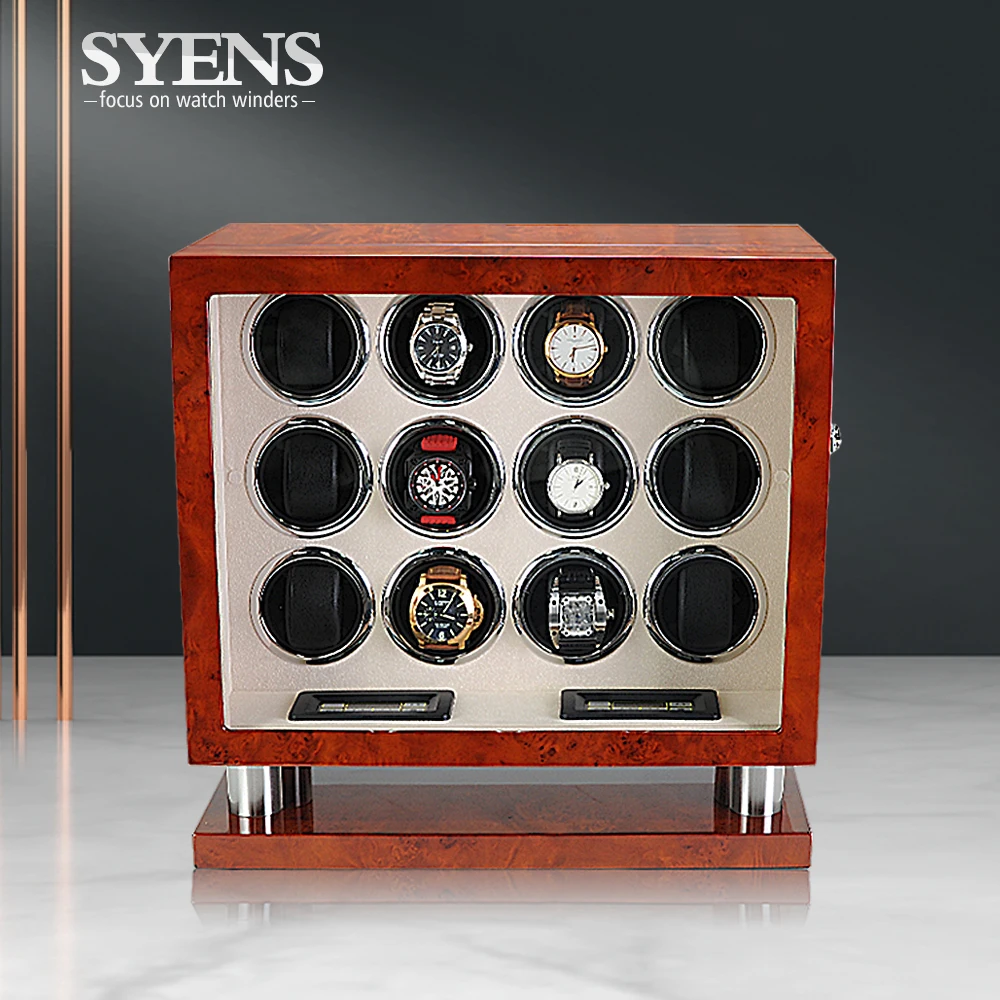 Deluxe Automatic Watch Winder Box 12 slots Holder Organizer Mechanical Watch Display Luxury Japanese Motor Shaker Birthday gift