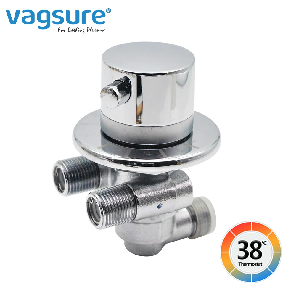 Brass Single Thermostatic Valve Cartridge Shower Bath Mixing Valve Cartridge Cold & Hot Water Mixed Single Valve