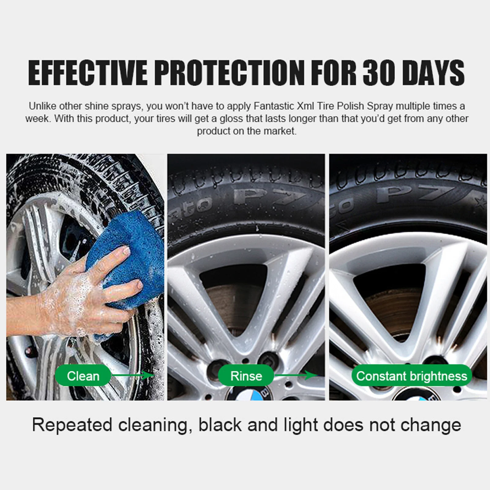 Car Tyre Shine Polish Wax Accessories 260ml Auto Tire Shiny Polishing Spray Wax Detailing Brightener Agent Coating Care