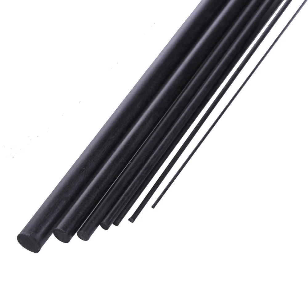 16pcs/Lot High Strength Carbon Fiber Rods Tube 1mm-16mm For RC Plane Fix-Wing Quadcopter Kit Fishing Rod DIY Part (0.5meter)