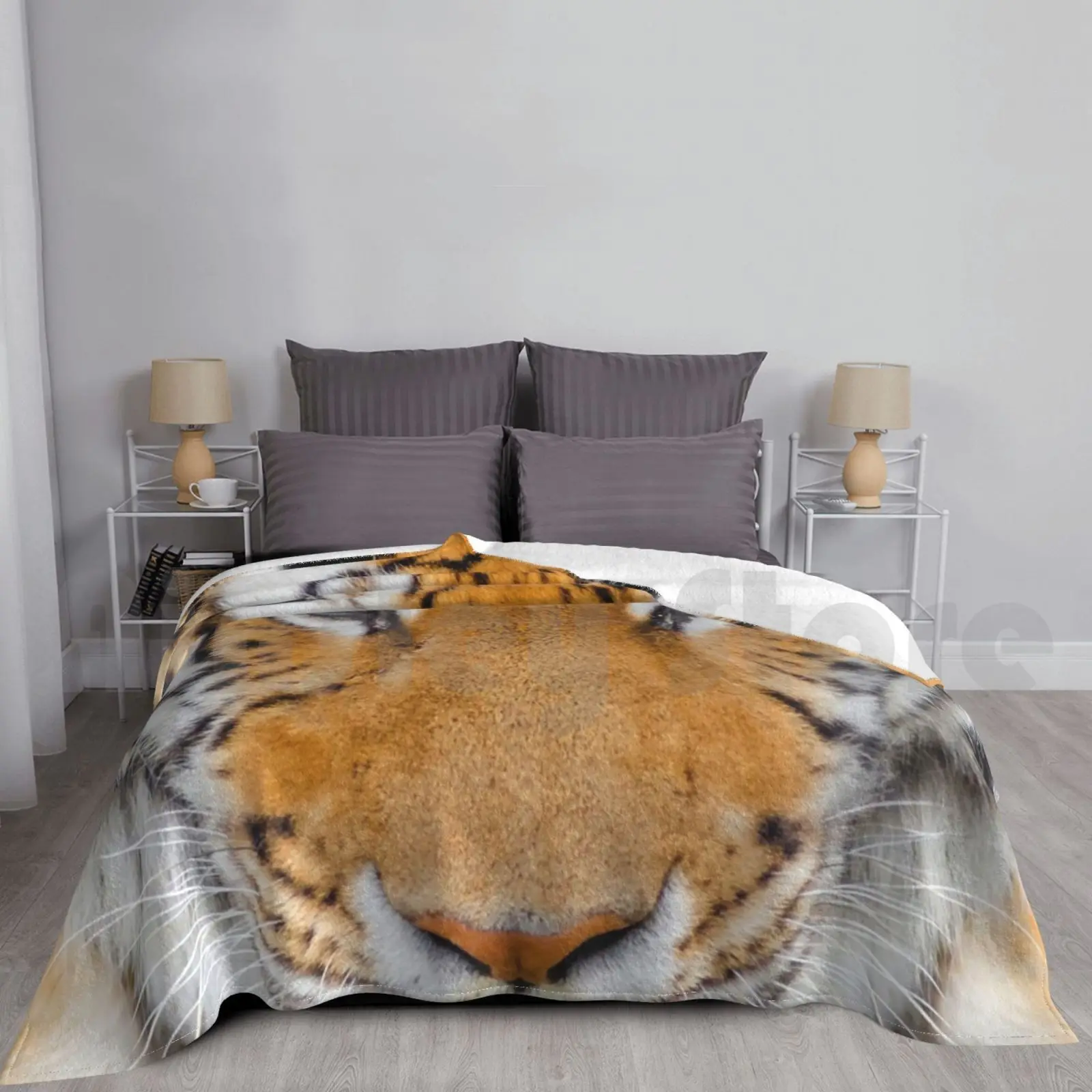 Bengal Tiger Blanket Fashion Custom Bengal Tigger Animal Big Cat Cat Tiger Big Tiger Tiger Face