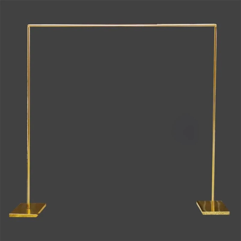 5pcs/lot Wedding props Square Metal Wedding Arch Shiny Gold Plated Arch Backdrop Stand Stage Rectangular Flower stand Decoration