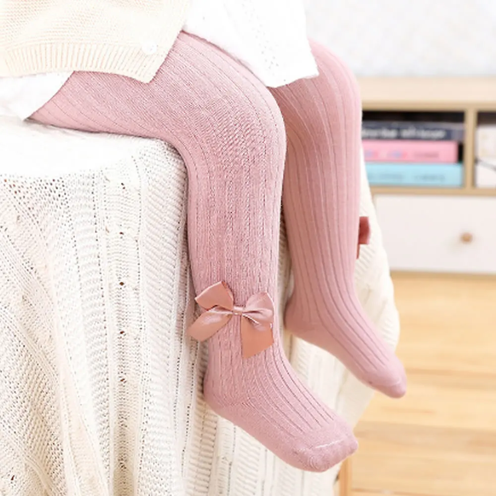 Girls tights Winter Pantyhose baby infant child thick warm Stockings Bowknet Kids Tights  baby panty maillot