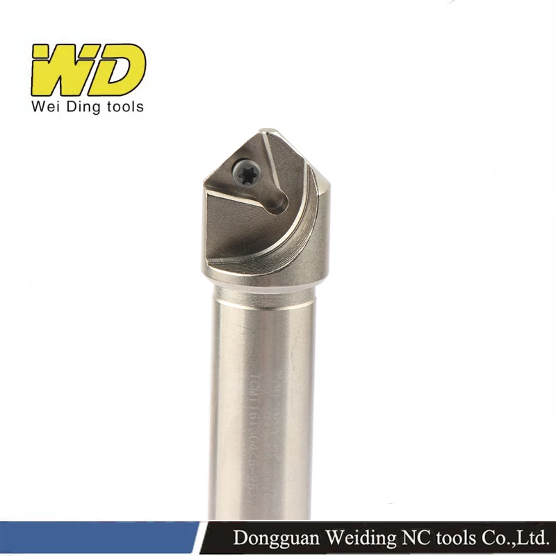 

CNC chamfering tool holder 45 Degree Chamfer Cutter Milling 12 16 20 25mm C16-20-110 TCMT Carbide Inserts CNC Chamfer Tools