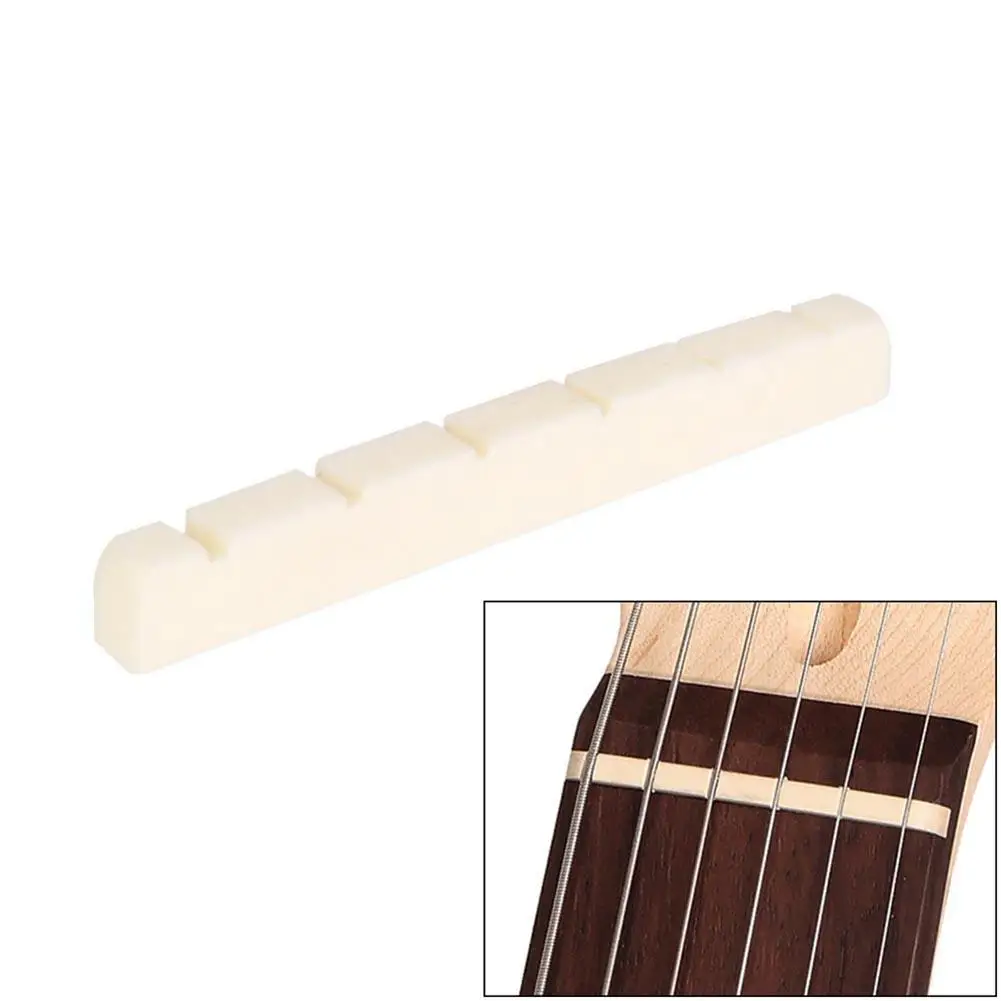 42mm/1.65in Bone Nut for 6 Strings Electric Stratocaster Tele ST TL 42*3.5*5.3mm (1.65 * 0.14* 0.21in) /4.6MM(0.18i