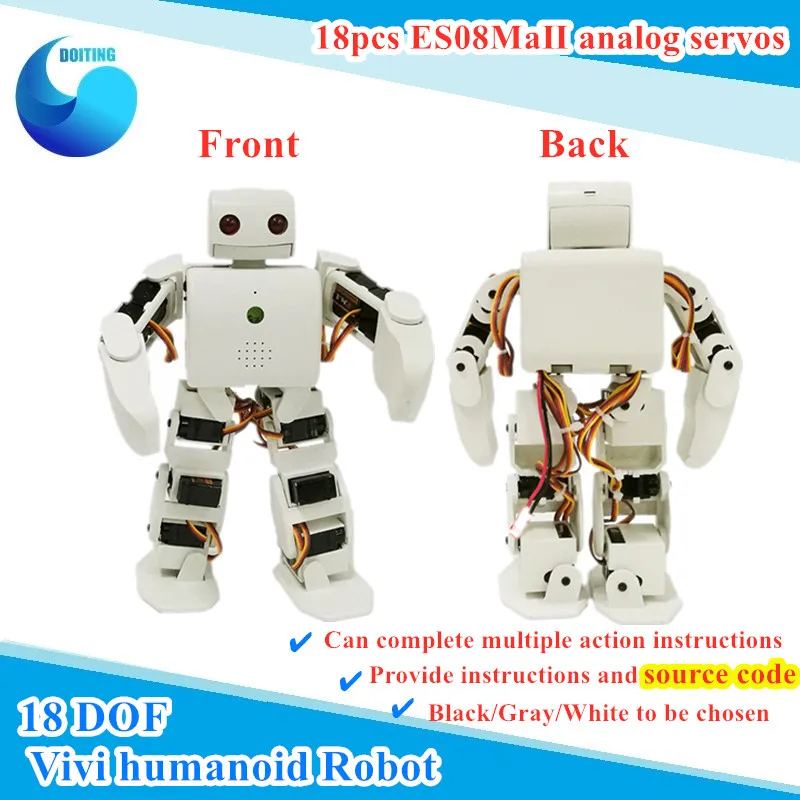 

1 set Plen 2 Vivi Humanoid Robot with Control Board+ Servos+ Charger Compatible With Arduino 3D Printing Provide Source DIY