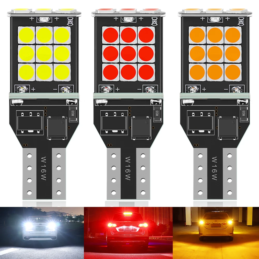 

2pcs Car LED Reverse Light Canbus Lamp W16W T15 White 12v for Mazda 3 2 Axela 6 Gg Gh 8 CX-5 Cx5 Atenza 323 MX5 CX3 RX8 Cx7 Cx9