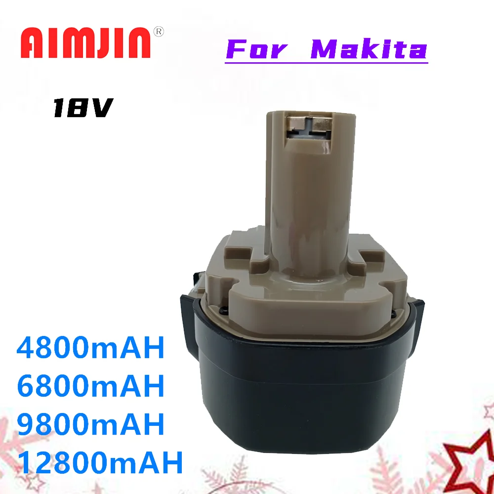 

Newest 18V 4.8/6.8/9.8/12.8AH Ni-CD Rechargeable Tools Battery 18V Ni-Cd for MAKITA 1822 192826-5 192827-3 PA18 free shipping