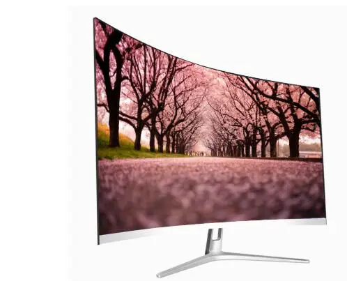컴퓨터용 울트라 와이드 커브드 스크린 데스크탑 모니터 23.6 23.8, 24 인치 75Hz 오디오 DVI HD 입력 화면 디스플레이