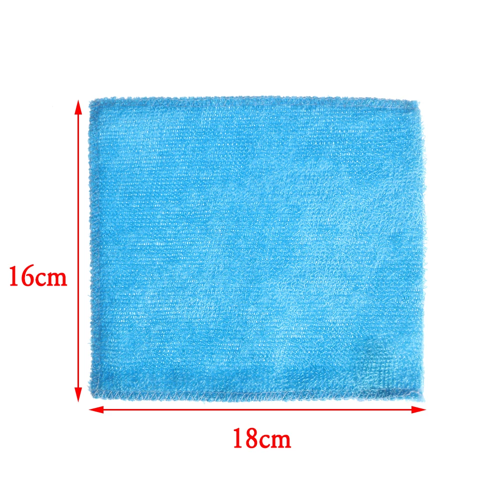 5Pcs Anti-grease Dish Cloth Bamboo Fiber Washing Towel Soft Scouring Pad Tableware Household Kitchen Gadgets Magic Cleaning Rags