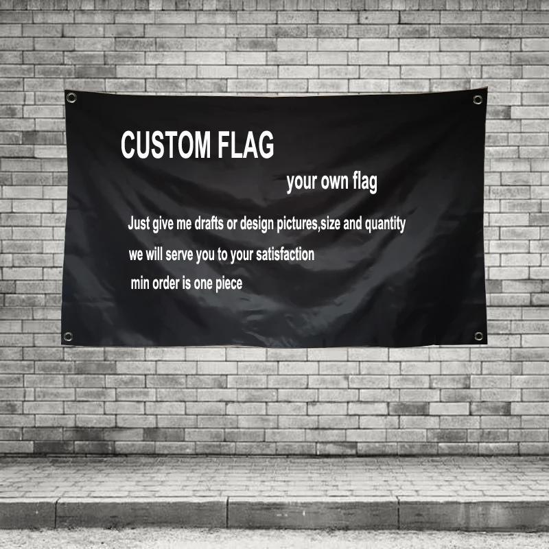 Custom Flag Banner Home Decoration Hanging flag 4 Gromments in Corners  any size any logo picture to be your own design