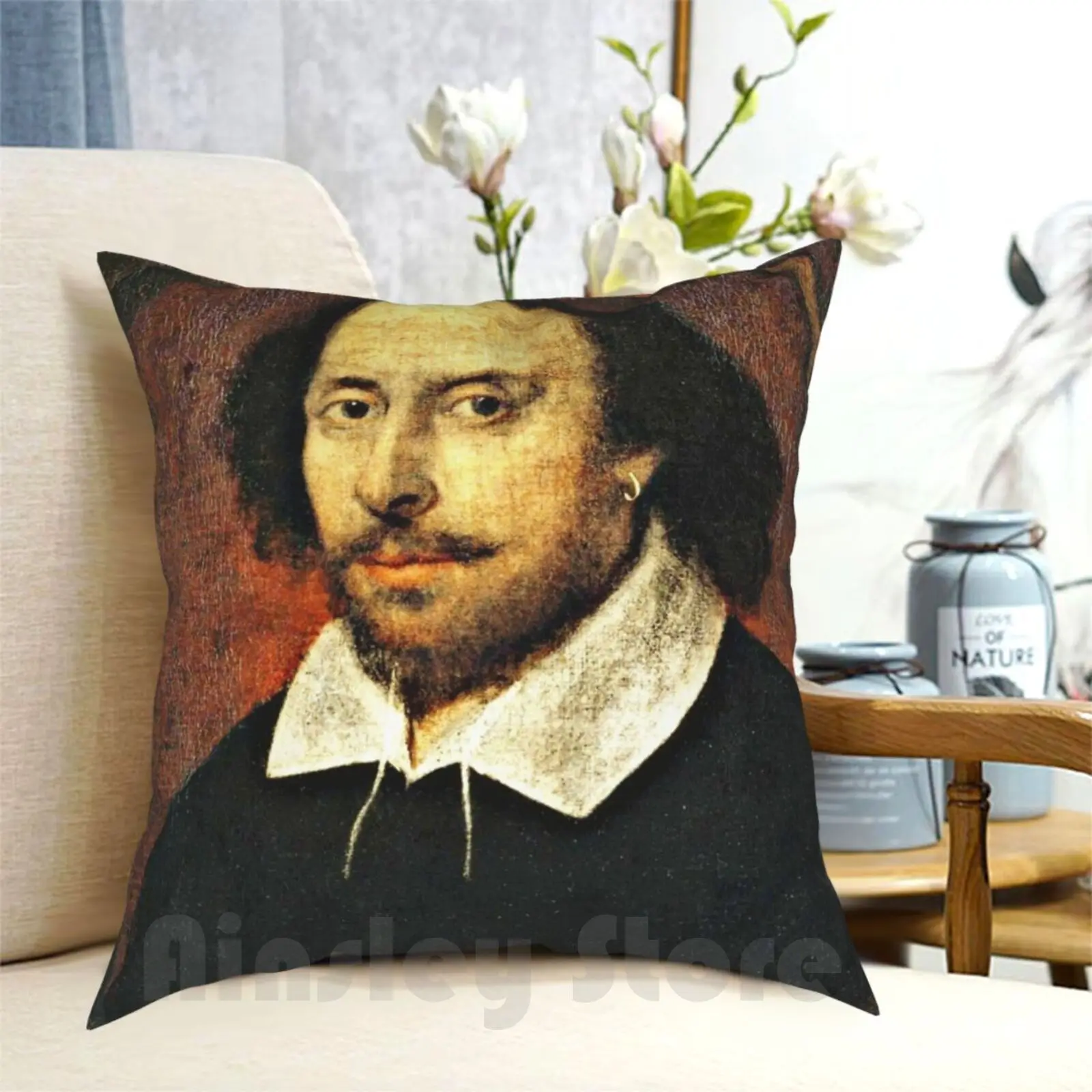 William Shakespeare Pillow Case Printed Home Soft DIY Pillow cover William Shakespeare England English Poetry Playwright