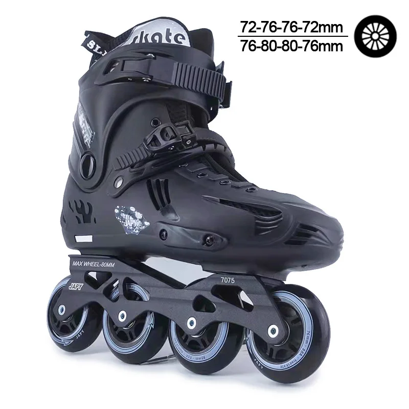 JK Original Inline Roller Skates 3 x 110/125 or 4 Wheels Speed Slalom Sliding Free Skating Kids Adult Roller Skating Shoes