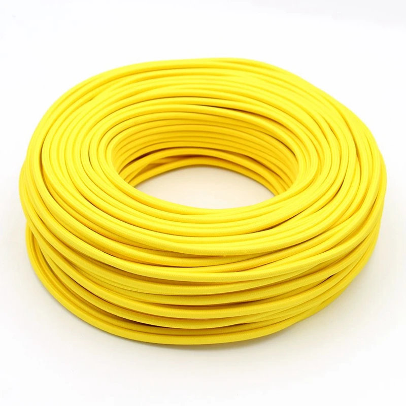 10m 20m 2 Core Textile Electric Wires Cable Flex Round Cable Cords