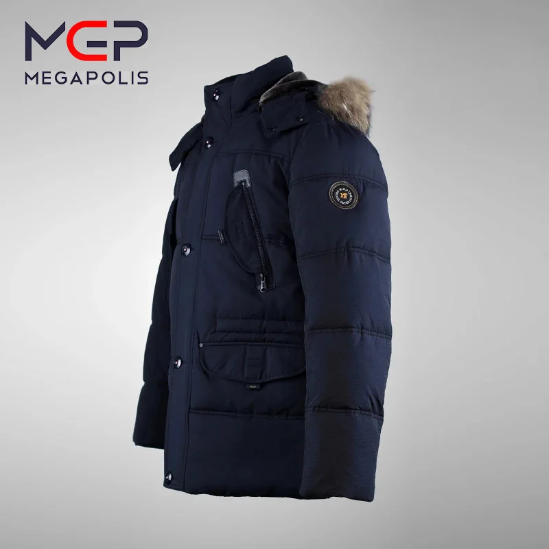 MGP new style winter men\'s clothing warm down jacket high quality leather collar brand male suit